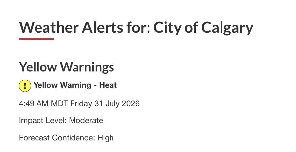 Heat warning issued for Calgary and Medicine Hat as temperatures soar